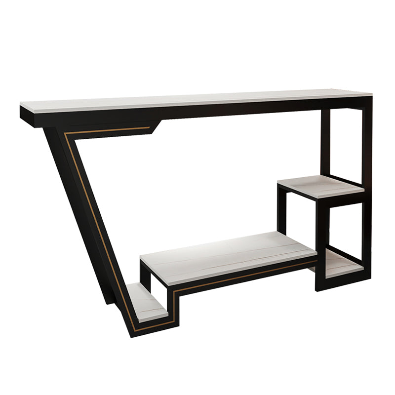 Tavolo da bistrot industriale con portata di pietra bianca in pietra tavolo da bar per casa