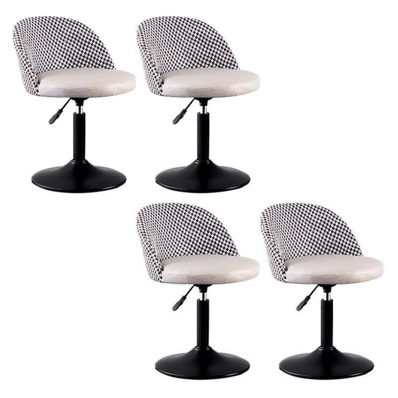 Modern Adjustable Height Stool Matte Finish Upholstered Bar Stools