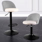 Modern Adjustable Height Stool Matte Finish Upholstered Bar Stools