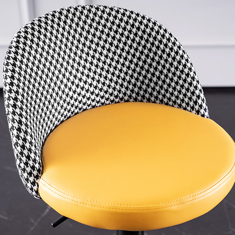 Modern Adjustable Height Stool Matte Finish Upholstered Bar Stools