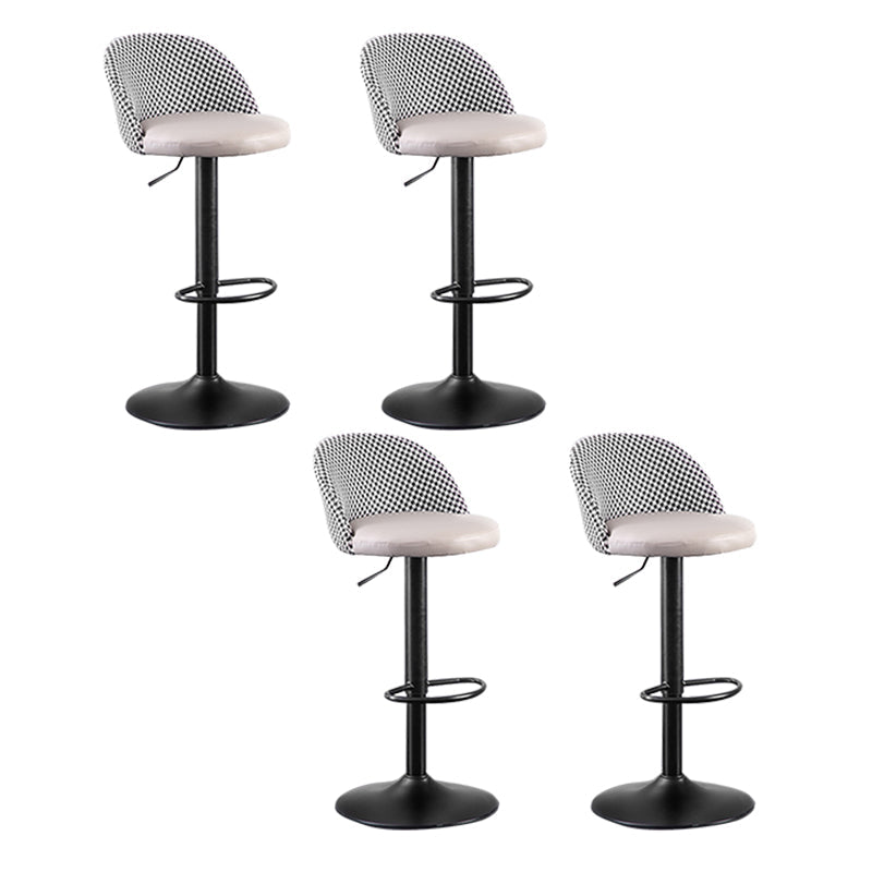 Modern Adjustable Height Stool Matte Finish Upholstered Bar Stools