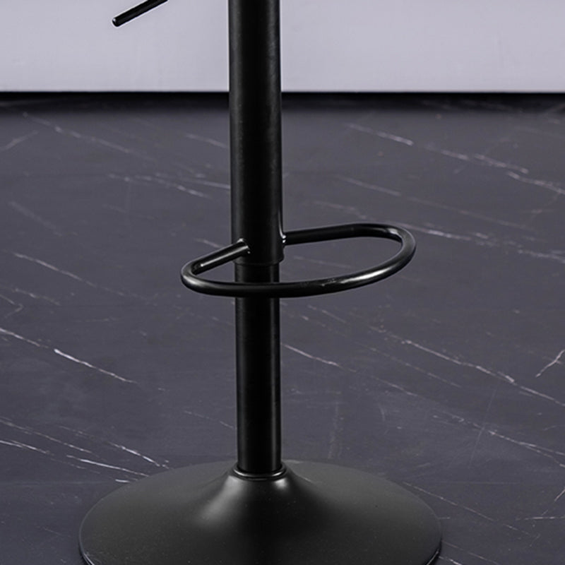 Modern Adjustable Height Stool Matte Finish Upholstered Bar Stools