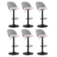 Modern Adjustable Height Stool Matte Finish Upholstered Bar Stools
