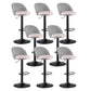 Modern Adjustable Height Stool Matte Finish Upholstered Bar Stools