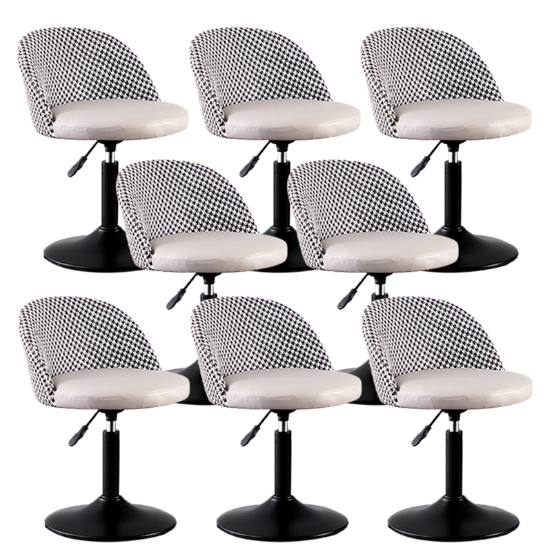 Modern Adjustable Height Stool Matte Finish Upholstered Bar Stools