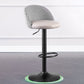 Modern Adjustable Height Stool Matte Finish Upholstered Bar Stools