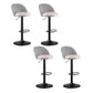 Modern Adjustable Height Stool Matte Finish Upholstered Bar Stools