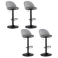 Modern Adjustable Height Stool Matte Finish Upholstered Bar Stools