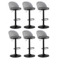 Modern Adjustable Height Stool Matte Finish Upholstered Bar Stools