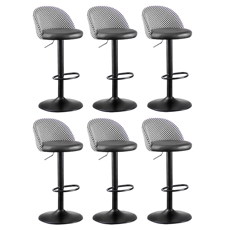 Modern Adjustable Height Stool Matte Finish Upholstered Bar Stools