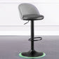 Modern Adjustable Height Stool Matte Finish Upholstered Bar Stools