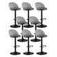 Modern Adjustable Height Stool Matte Finish Upholstered Bar Stools