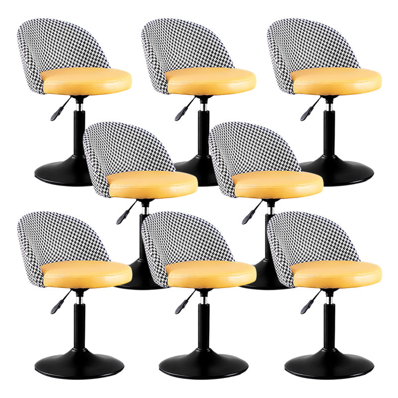 Modern Adjustable Height Stool Matte Finish Upholstered Bar Stools