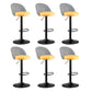 Modern Adjustable Height Stool Matte Finish Upholstered Bar Stools