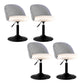 Modern Adjustable Height Stool Matte Finish Upholstered Bar Stools
