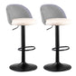 Modern Adjustable Height Stool Matte Finish Upholstered Bar Stools
