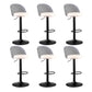 Modern Adjustable Height Stool Matte Finish Upholstered Bar Stools