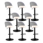 Modern Adjustable Height Stool Matte Finish Upholstered Bar Stools
