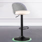 Modern Adjustable Height Stool Matte Finish Upholstered Bar Stools