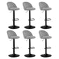 Modern Adjustable Height Stool Matte Finish Upholstered Bar Stools