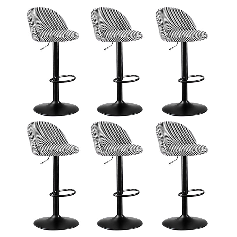 Modern Adjustable Height Stool Matte Finish Upholstered Bar Stools