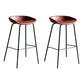 Faux Leather Armless Counter Stool Industrial Bristol Bucket Bar Chair Red 2 Piece Set Clearhalo 'Bar Furniture' 'Bar Stools' 'bar_stools' 'furn' 'furn_bar_stools' 'Furniture' 'Kitchen & Dining Furniture' 5790378