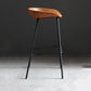Faux Leather Armless Counter Stool Industrial Bristol Bucket Bar Chair Brown 1 Piece Clearhalo 'Bar Furniture' 'Bar Stools' 'bar_stools' 'furn' 'furn_bar_stools' 'Furniture' 'Kitchen & Dining Furniture' 5790382