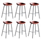 Faux Leather Armless Counter Stool Industrial Bristol Bucket Bar Chair Red 6 Piece Set Clearhalo 'Bar Furniture' 'Bar Stools' 'bar_stools' 'furn' 'furn_bar_stools' 'Furniture' 'Kitchen & Dining Furniture' 5790383