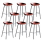 Faux Leather Armless Counter Stool Industrial Bristol Bucket Bar Chair Red 8 Piece Set Clearhalo 'Bar Furniture' 'Bar Stools' 'bar_stools' 'furn' 'furn_bar_stools' 'Furniture' 'Kitchen & Dining Furniture' 5790384
