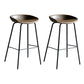Faux Leather Armless Counter Stool Industrial Bristol Bucket Bar Chair Coffee 2 Piece Set Clearhalo 'Bar Furniture' 'Bar Stools' 'bar_stools' 'furn' 'furn_bar_stools' 'Furniture' 'Kitchen & Dining Furniture' 5790388