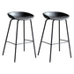 Faux Leather Armless Counter Stool Industrial Bristol Bucket Bar Chair Grey 2 Piece Set Clearhalo 'Bar Furniture' 'Bar Stools' 'bar_stools' 'furn' 'furn_bar_stools' 'Furniture' 'Kitchen & Dining Furniture' 5790398