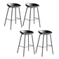 Faux Leather Armless Counter Stool Industrial Bristol Bucket Bar Chair Grey 4 Piece Set Clearhalo 'Bar Furniture' 'Bar Stools' 'bar_stools' 'furn' 'furn_bar_stools' 'Furniture' 'Kitchen & Dining Furniture' 5790400