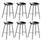 Faux Leather Armless Counter Stool Industrial Bristol Bucket Bar Chair Grey 6 Piece Set Clearhalo 'Bar Furniture' 'Bar Stools' 'bar_stools' 'furn' 'furn_bar_stools' 'Furniture' 'Kitchen & Dining Furniture' 5790402