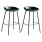 Faux Leather Armless Counter Stool Industrial Bristol Bucket Bar Chair Green 2 Piece Set Clearhalo 'Bar Furniture' 'Bar Stools' 'bar_stools' 'furn' 'furn_bar_stools' 'Furniture' 'Kitchen & Dining Furniture' 5790406