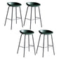 Faux Leather Armless Counter Stool Industrial Bristol Bucket Bar Chair Green 4 Piece Set Clearhalo 'Bar Furniture' 'Bar Stools' 'bar_stools' 'furn' 'furn_bar_stools' 'Furniture' 'Kitchen & Dining Furniture' 5790407