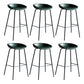 Faux Leather Armless Counter Stool Industrial Bristol Bucket Bar Chair Green 6 Piece Set Clearhalo 'Bar Furniture' 'Bar Stools' 'bar_stools' 'furn' 'furn_bar_stools' 'Furniture' 'Kitchen & Dining Furniture' 5790408