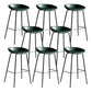 Faux Leather Armless Counter Stool Industrial Bristol Bucket Bar Chair Green 8 Piece Set Clearhalo 'Bar Furniture' 'Bar Stools' 'bar_stools' 'furn' 'furn_bar_stools' 'Furniture' 'Kitchen & Dining Furniture' 5790409
