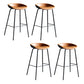 Faux Leather Armless Counter Stool Industrial Bristol Bucket Bar Chair Black-Brown 4 Piece Set Clearhalo 'Bar Furniture' 'Bar Stools' 'bar_stools' 'furn' 'furn_bar_stools' 'Furniture' 'Kitchen & Dining Furniture' 5790412