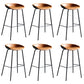 Faux Leather Armless Counter Stool Industrial Bristol Bucket Bar Chair Black-Brown 6 Piece Set Clearhalo 'Bar Furniture' 'Bar Stools' 'bar_stools' 'furn' 'furn_bar_stools' 'Furniture' 'Kitchen & Dining Furniture' 5790413