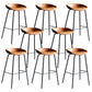 Faux Leather Armless Counter Stool Industrial Bristol Bucket Bar Chair Black-Brown 8 Piece Set Clearhalo 'Bar Furniture' 'Bar Stools' 'bar_stools' 'furn' 'furn_bar_stools' 'Furniture' 'Kitchen & Dining Furniture' 5790414