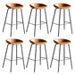 Faux Leather Armless Counter Stool Industrial Bristol Bucket Bar Chair Brown 6 Piece Set Clearhalo 'Bar Furniture' 'Bar Stools' 'bar_stools' 'furn' 'furn_bar_stools' 'Furniture' 'Kitchen & Dining Furniture' 5790417