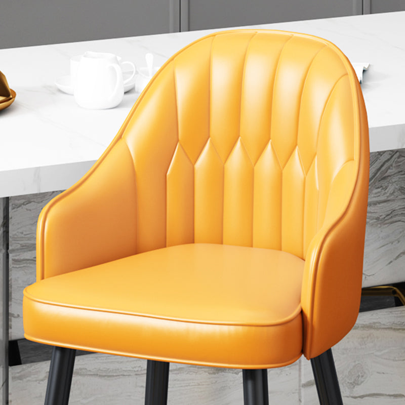 Modern Restaurant Armed Stool Matte Finish Leather Bar Stool Clearhalo 'Bar Furniture' 'Bar Stools' 'bar_stools' 'furn' 'furn_bar_stools' 'Furniture' 'Kitchen & Dining Furniture' 5790434
