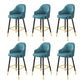 Modern Restaurant Armed Stool Matte Finish Leather Bar Stool Royal Blue 6 Piece Set Clearhalo 'Bar Furniture' 'Bar Stools' 'bar_stools' 'furn' 'furn_bar_stools' 'Furniture' 'Kitchen & Dining Furniture' 5790439