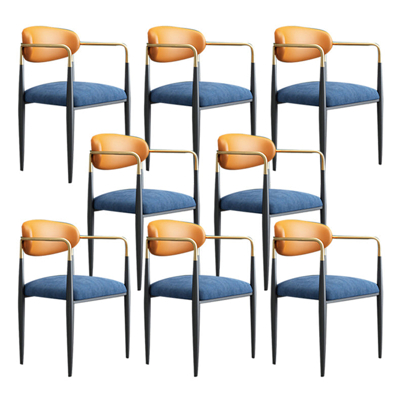 Sgabello da bar rettangolare con bracciolo industriale imbottito con schienale pieno