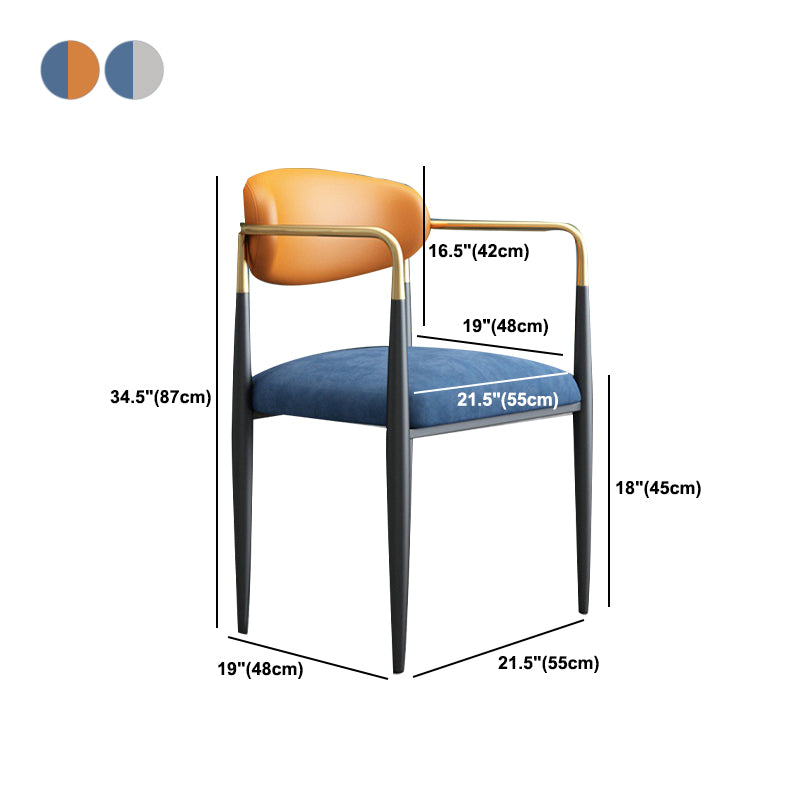 Sgabello da bar rettangolare con bracciolo industriale imbottito con schienale pieno