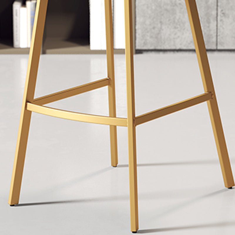 Taburete de cuero sintético sin brazo taburete de bar de reposapiés industrial