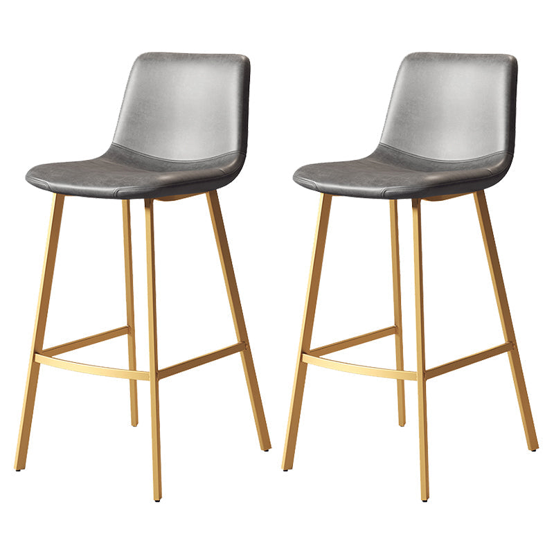 Taburete de cuero sintético sin brazo taburete de bar de reposapiés industrial