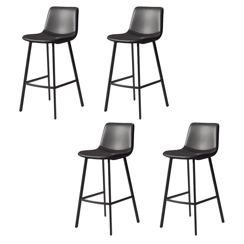 Taburete de cuero sintético sin brazo taburete de bar de reposapiés industrial