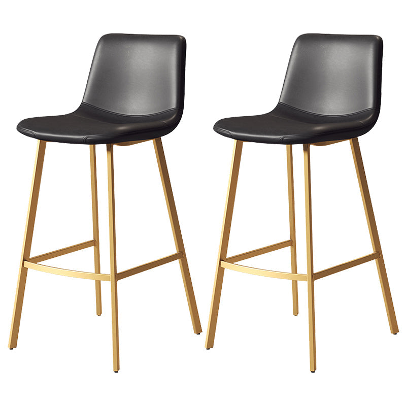 Taburete de cuero sintético sin brazo taburete de bar de reposapiés industrial
