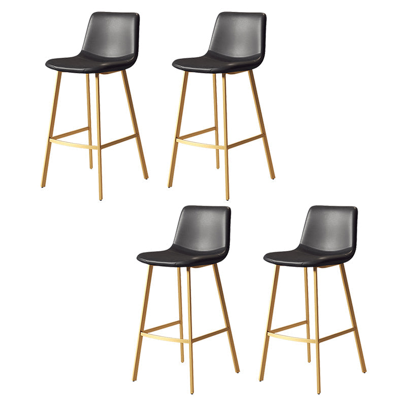 Taburete de cuero sintético sin brazo taburete de bar de reposapiés industrial